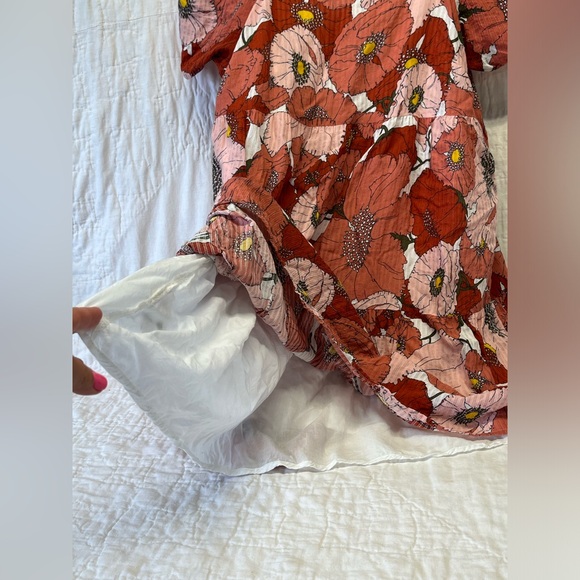 LOFT Floral Poppy Tiered Mini Dress - Picture 6 of 8